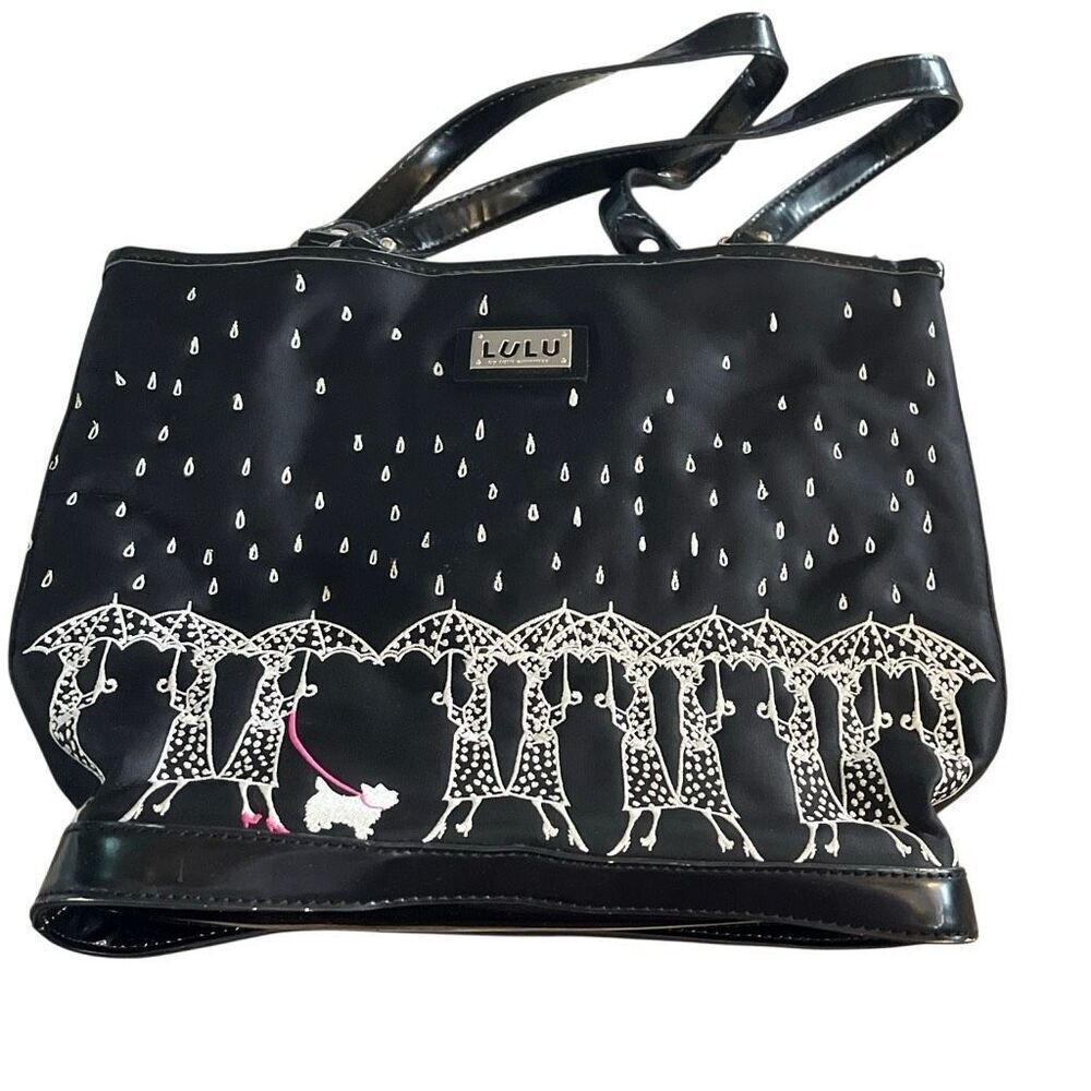 Lulu by Guinness, black vinyl bag. Adorable.